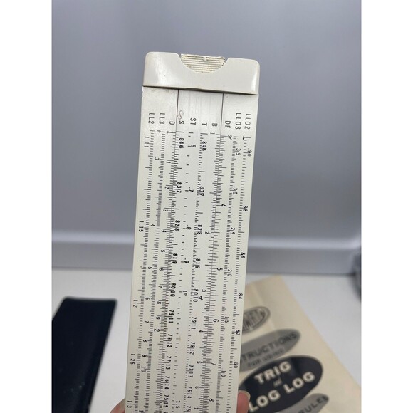 Vintage 1970’s Slide Rule Acu-Math No. 150 Engineer with LEATHER Case Acumath - Picture 4 of 9